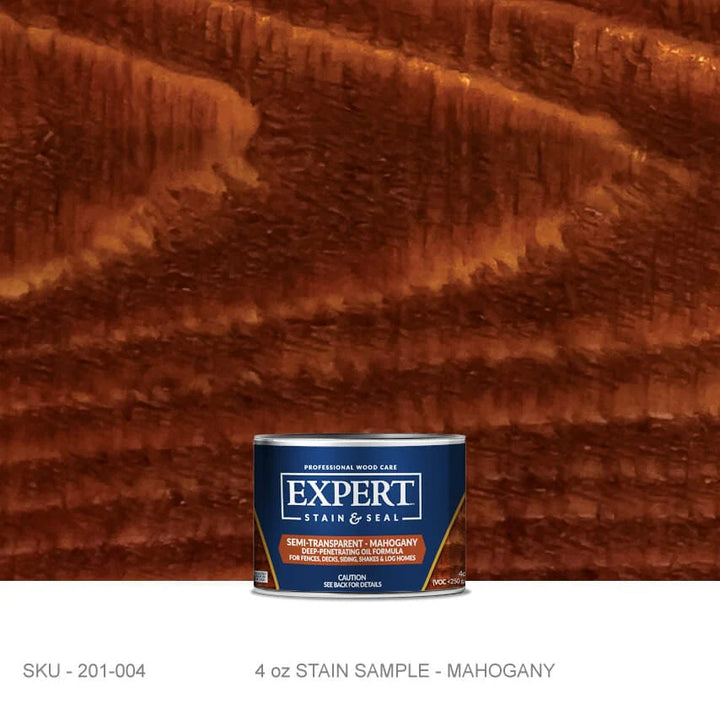 Semi-Transparent Oil Stain for Cedar & Pressure-Treated Fences & Decks | EXPERT Semi-Transparent Oil Stain for Cedar, Decks & Fences | EXPERT 4oz Sample Can / Mahogany EXPERT - Stain Stain & Seal Experts Store