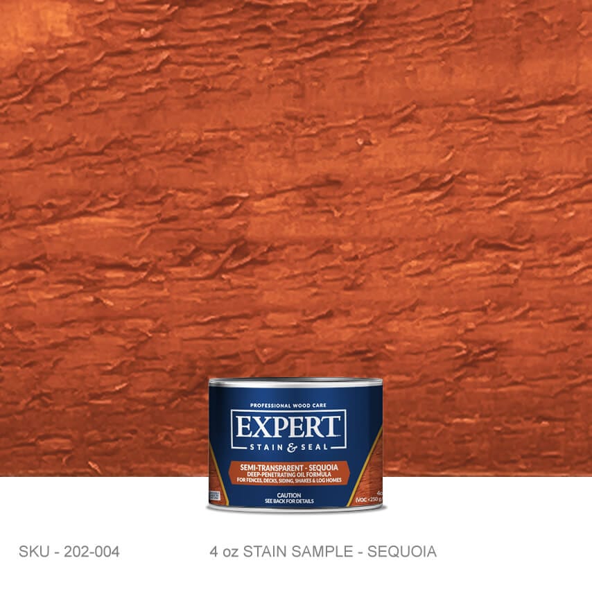 Semi-Transparent Oil Stain for Cedar & Pressure-Treated Fences & Decks | EXPERT Semi-Transparent Oil Stain for Cedar, Decks & Fences | EXPERT 4oz Sample Can / Sequoia EXPERT - Stain Stain & Seal Experts Store