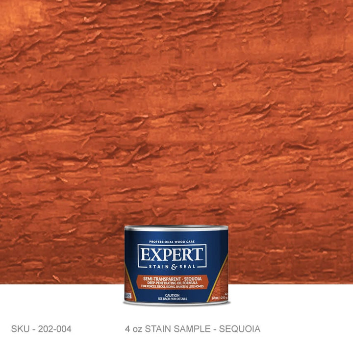 Semi-Transparent Oil Stain for Cedar & Pressure-Treated Fences & Decks | EXPERT Semi-Transparent Oil Stain for Cedar, Decks & Fences | EXPERT 4oz Sample Can / Sequoia EXPERT - Stain Stain & Seal Experts Store