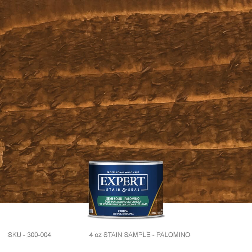 Semi-Solid Oil Stain for Cedar & Pressure-Treated Fences & Decks | EXPERT Semi-Solid Oil Stain for Cedar Fences & Decks | EXPERT 4oz Sample Can / Palomino EXPERT - Stain Stain & Seal Experts Store