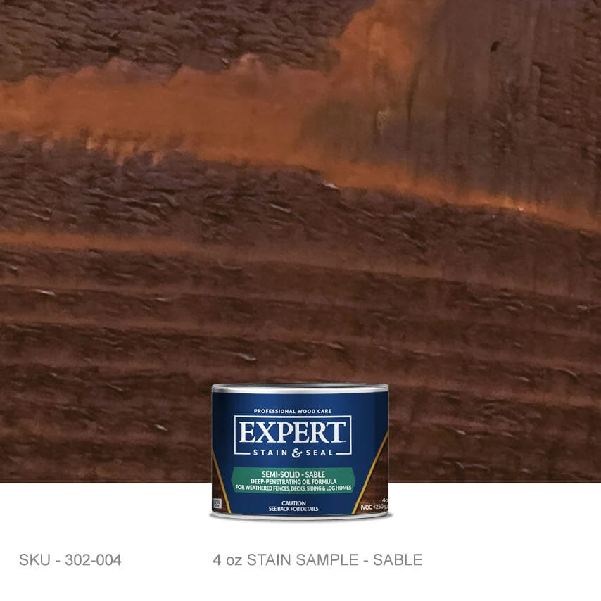 Semi-Solid Oil Stain for Cedar & Pressure-Treated Fences & Decks | EXPERT Semi-Solid Oil Stain for Cedar Fences & Decks | EXPERT 4oz Sample Can / Sable EXPERT - Stain Stain & Seal Experts Store