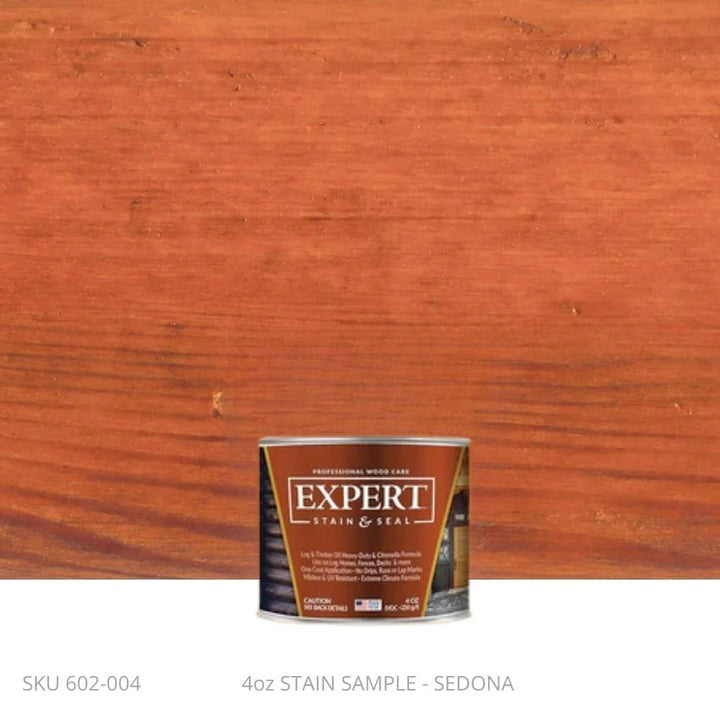 Log & Timber Oil for Log Homes & Timber Structures | EXPERT Professional Log Home Stain & Timber Oil | EXPERT 4oz Sample Can / Sedona EXPERT - L&T Stain Stain & Seal Experts Store