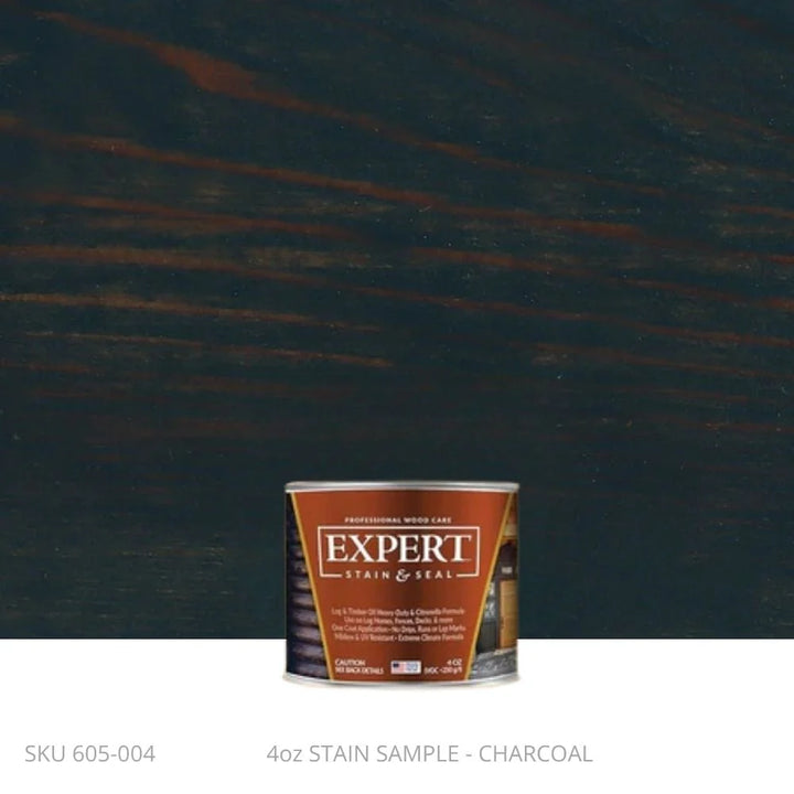 Log & Timber Oil for Log Homes & Timber Structures | EXPERT Professional Log Home Stain & Timber Oil | EXPERT 4oz Sample Can / Charcoal EXPERT - L&T Stain Stain & Seal Experts Store