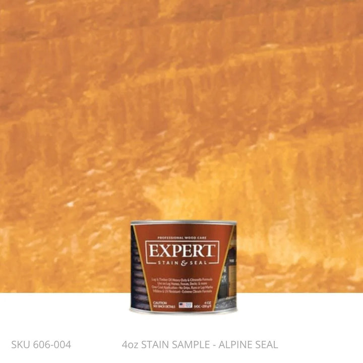 Log & Timber Oil for Log Homes & Timber Structures | EXPERT Professional Log Home Stain & Timber Oil | EXPERT 4oz Sample Can / Alpine Seal EXPERT - L&T Stain Stain & Seal Experts Store
