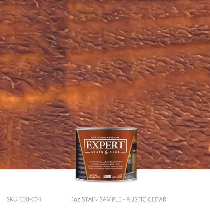 Log & Timber Oil for Log Homes & Timber Structures | EXPERT Professional Log Home Stain & Timber Oil | EXPERT 4oz Sample Can / Rustic Cedar EXPERT - L&T Stain Stain & Seal Experts Store
