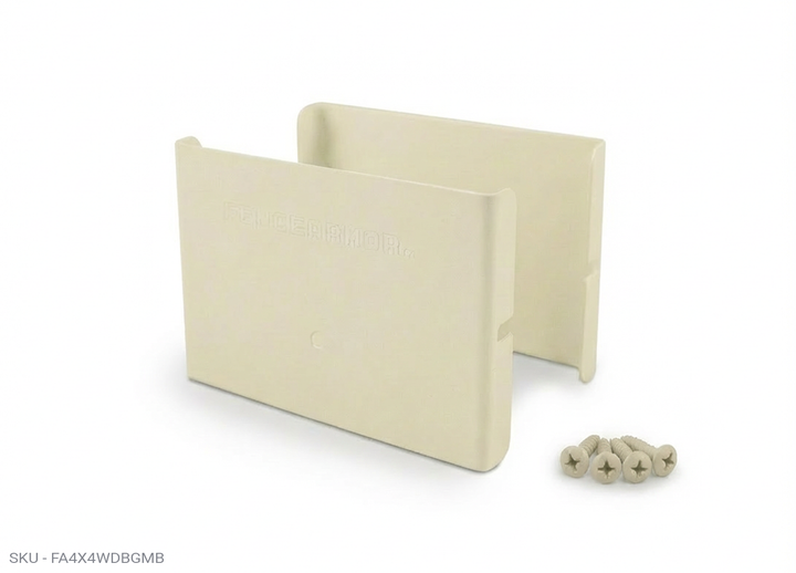 3" Tall Demi Privacy PostGuard™ Post Protection Demi Post Protection – 3˝ Tall & Fence Armor 3.50˝ x 0.50˝ / Almond Demi Full Post Protection - Pairs Fence Armor