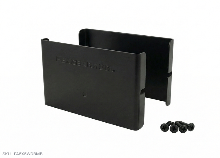 Privacy Fence Post Protection – 3˝ Tall Demi Post Protection – 3˝ Tall & Fence Armor 4.50˝ x 0.50˝ / Black Demi Full Post Protection - Pairs Fence Armor