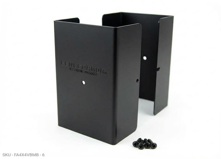 Fence Armor® Full-Protection Post Guard - 6″ Tall Upgrade 6″ Full-Protection Fence Post Guard — Repair & Protect Wood Posts 4.00˝ x 4.00˝ / Black Pro Series - Pairs Fence Armor