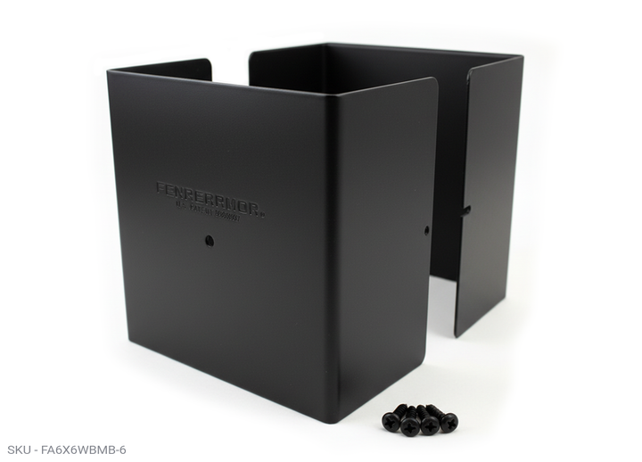 Fence Armor® Full-Protection Post Guard - 6″ Tall Upgrade 6″ Full-Protection Fence Post Guard — Repair & Protect Wood Posts 5.50˝ x 5.50˝and fits (5.5" x 3.5") / Black Pro Series - Pairs Fence Armor