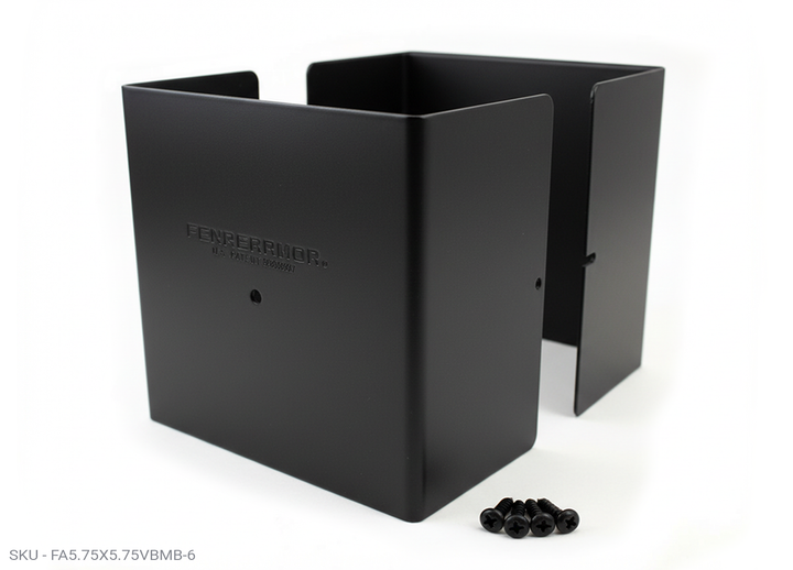 Fence Armor® Full-Protection Post Guard - 6″ Tall Upgrade 6″ Full-Protection Fence Post Guard — Repair & Protect Wood Posts 5.75˝ x 5.75˝ / Black Pro Series - Pairs Fence Armor