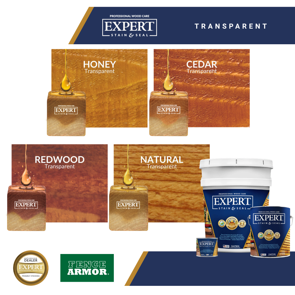 Transparent Oil Stain for Cedar & Pressure-Treated Fences & Decks | EXPERT Transparent Oil Stain for Cedar Decks & Fences | EXPERT New-Stain & Seal Experts Deck Stain Fence Armor