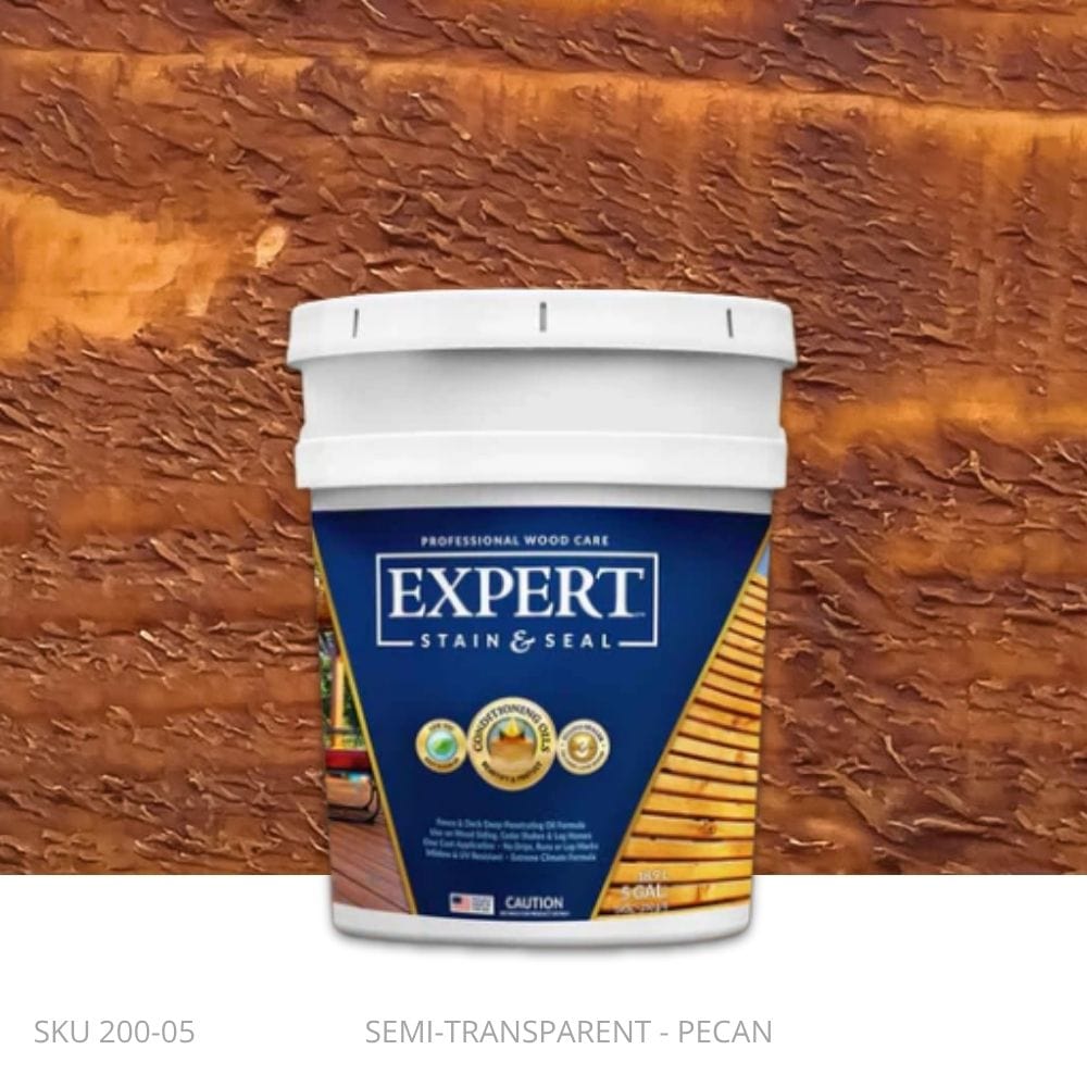 EXPERT Stain & Seal – Semi-Transparent Pecan Fence and Deck Stain EXPERT Stain & Seal – Semi-Transparent Fence and Deck Stain 5 Gallon Pail / Pecan Fence Armor