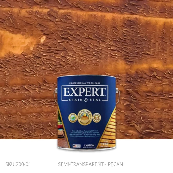 EXPERT Stain & Seal – Semi-Transparent Pecan Fence and Deck Stain EXPERT Stain & Seal – Semi-Transparent Fence and Deck Stain 1 Gallon Pail / Pecan Fence Armor