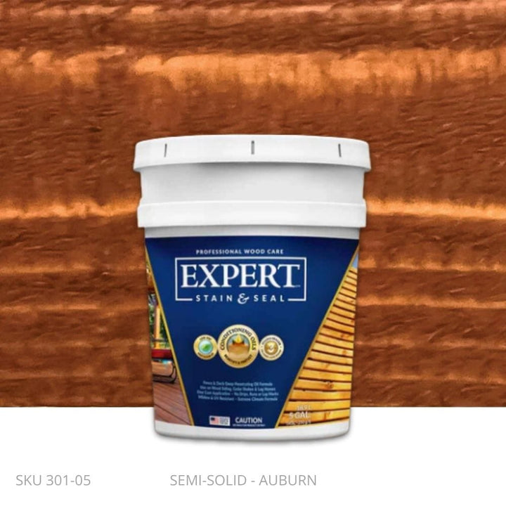EXPERT Stain & Seal - Semi-Solid EXPERT Stain & Seal - Semi-Solid 5 Gallon Pail / Auburn New-Ornamental Post Protection - Demi Fence Armor