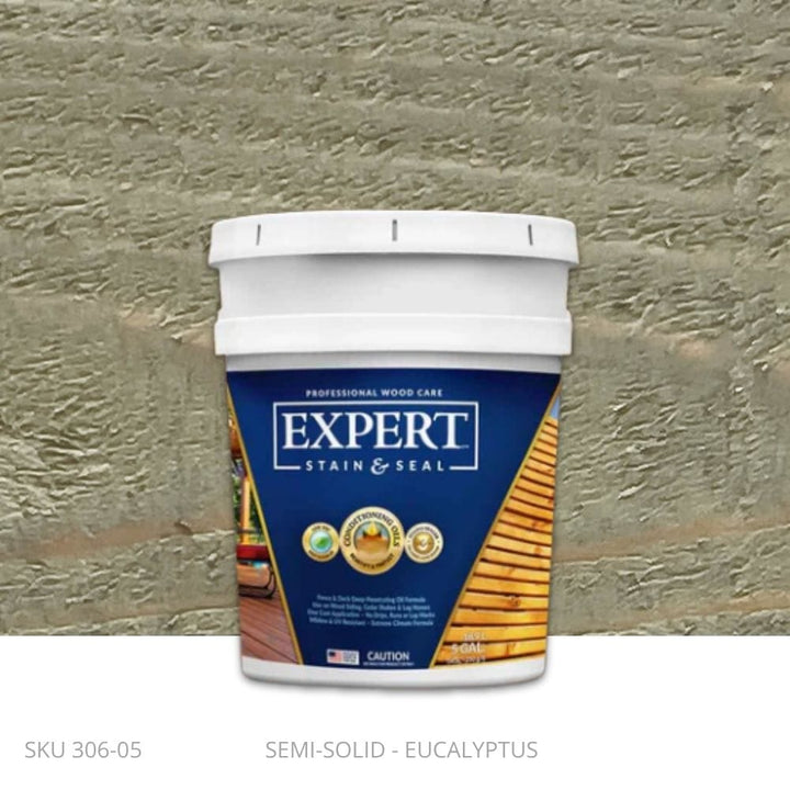 EXPERT Stain & Seal - Semi-Solid EXPERT Stain & Seal - Semi-Solid 5 Gallon Pail / Eucalyptus New-Ornamental Post Protection - Demi Fence Armor