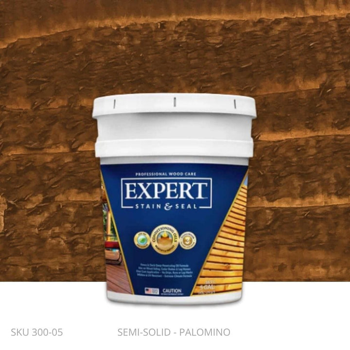 EXPERT Stain & Seal - Semi-Solid EXPERT Stain & Seal - Semi-Solid 5 Gallon Pail / Palomino New-Ornamental Post Protection - Demi Fence Armor