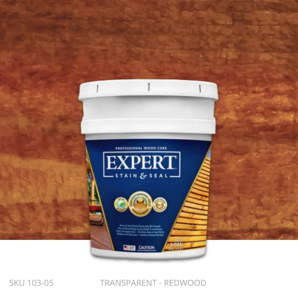 EXPERT Stain & Seal - Transparent Redwood EXPERT Stain & Seal - Transparent 5 Gallon Pail / Redwood New-Stain & Seal Experts Deck Stain Fence Armor