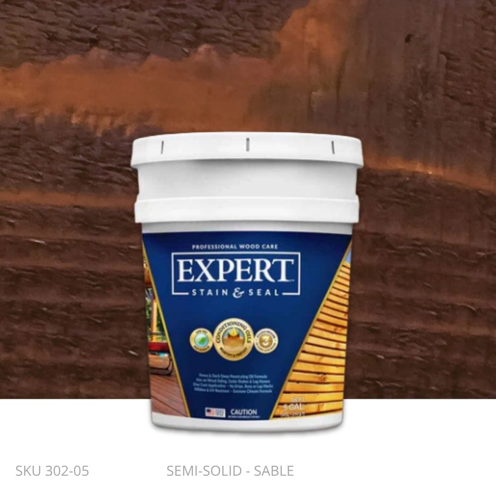 EXPERT Stain & Seal - Semi-Solid EXPERT Stain & Seal - Semi-Solid 5 Gallon Pail / Sable New-Ornamental Post Protection - Demi Fence Armor