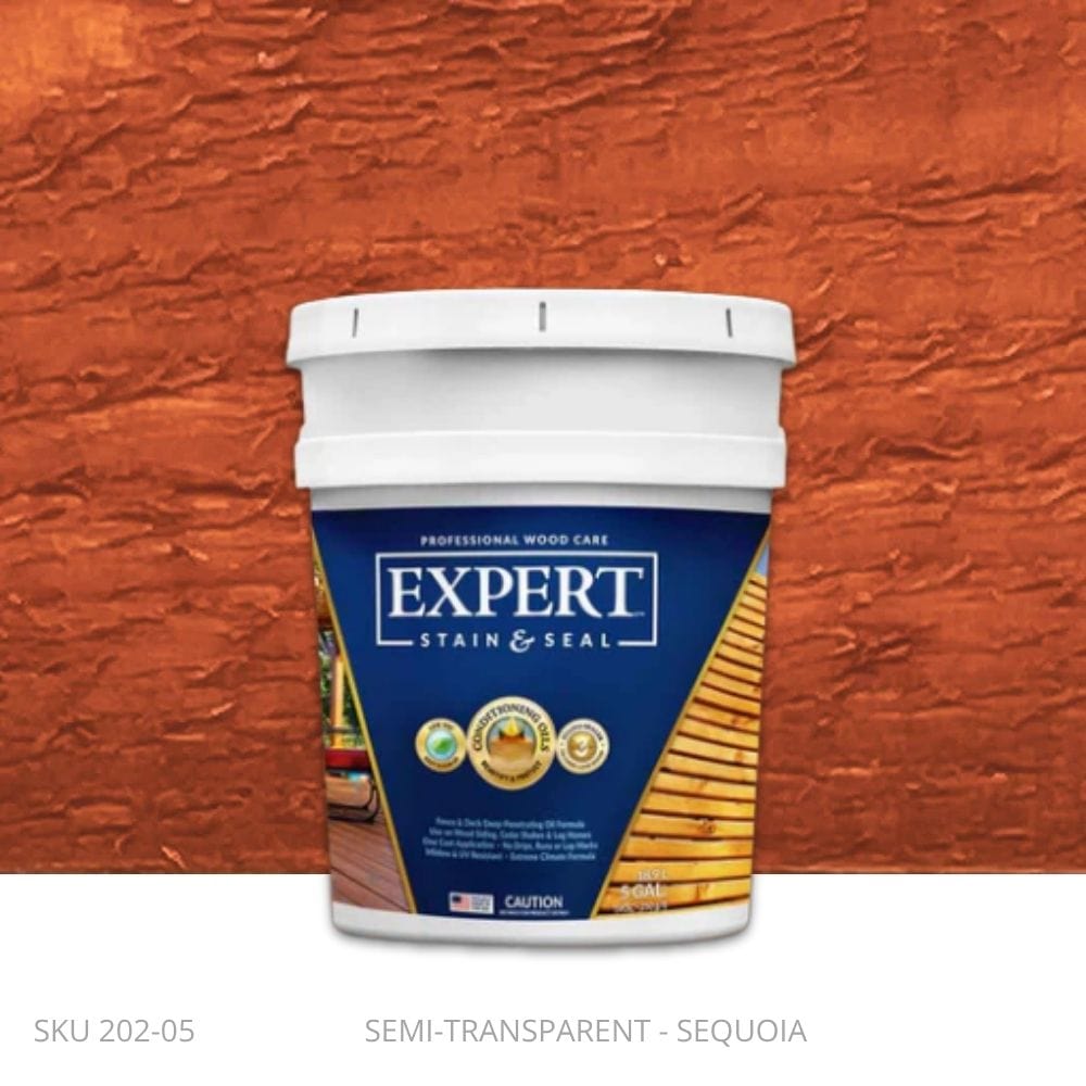 EXPERT Stain & Seal – Semi-Transparent Sequoia Fence and Deck Stain EXPERT Stain & Seal – Semi-Transparent Fence and Deck Stain 5 Gallon Pail / Sequoia Fence Armor