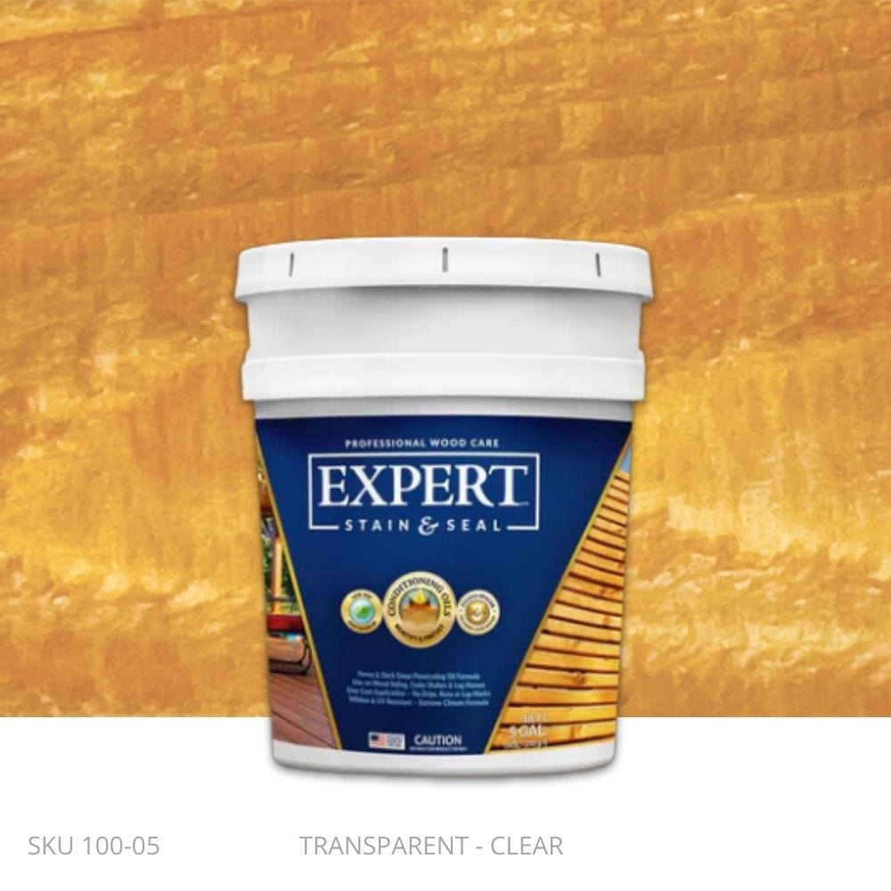 EXPERT Stain & Seal - Transparent Clear EXPERT Stain & Seal - Transparent 5 Gallon Pail / Clear New-Stain & Seal Experts Deck Stain Fence Armor