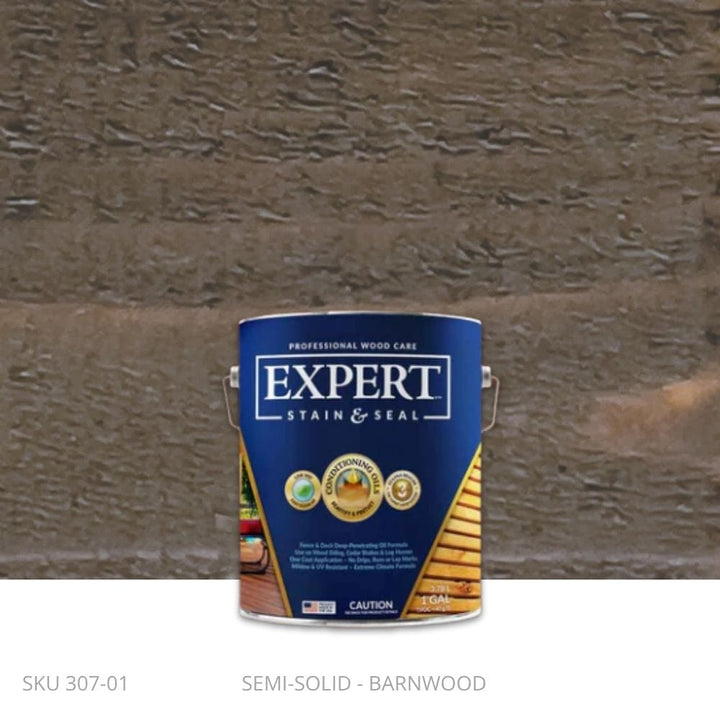 EXPERT Stain & Seal - Semi-Solid EXPERT Stain & Seal - Semi-Solid 1 Gallon Pail / Barnwood New-Ornamental Post Protection - Demi Fence Armor