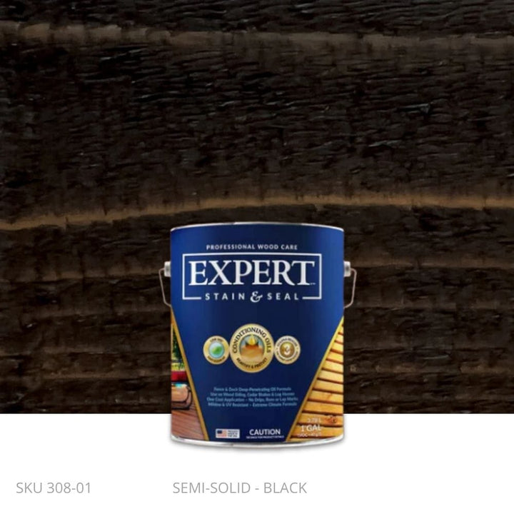 EXPERT Stain & Seal - Semi-Solid EXPERT Stain & Seal - Semi-Solid 1 Gallon Pail / Black New-Ornamental Post Protection - Demi Fence Armor