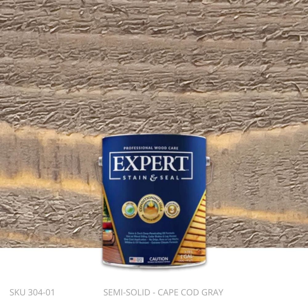 EXPERT Stain & Seal - Semi-Solid EXPERT Stain & Seal - Semi-Solid 1 Gallon Pail / Cape Cod Gray New-Ornamental Post Protection - Demi Fence Armor