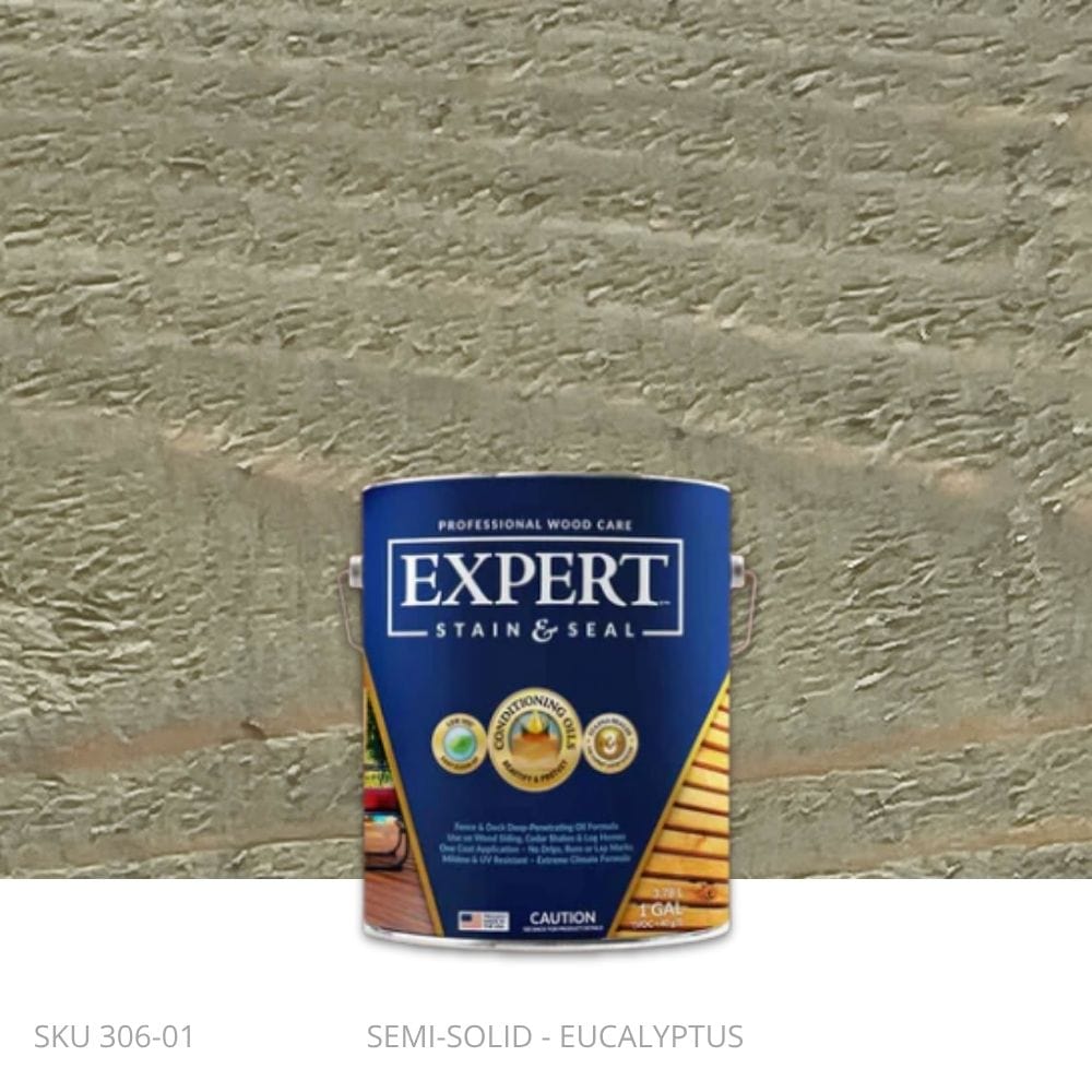 EXPERT Stain & Seal - Semi-Solid EXPERT Stain & Seal - Semi-Solid 1 Gallon Pail / Eucalyptus New-Ornamental Post Protection - Demi Fence Armor
