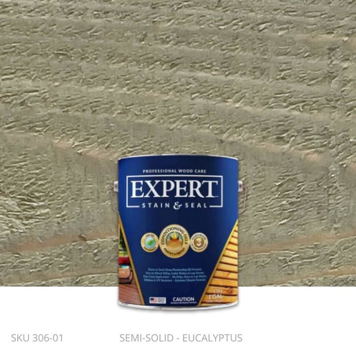 EXPERT Stain & Seal - Semi-Solid EXPERT Stain & Seal - Semi-Solid 1 Gallon Pail / Eucalyptus New-Ornamental Post Protection - Demi Fence Armor