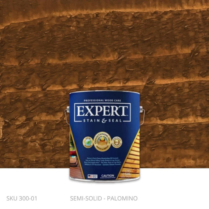 EXPERT Stain & Seal - Semi-Solid EXPERT Stain & Seal - Semi-Solid 1 Gallon Pail / Palomino New-Ornamental Post Protection - Demi Fence Armor