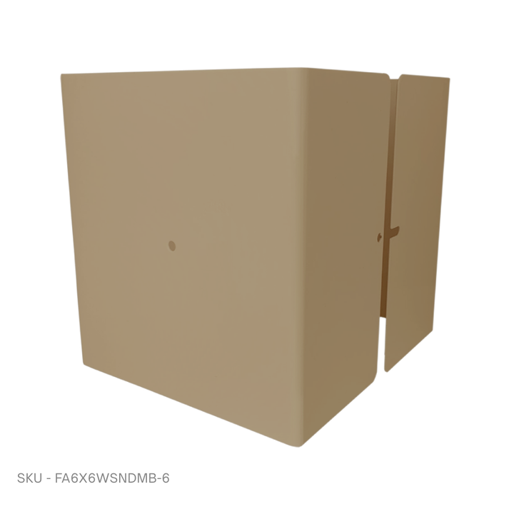 Fence Armor® Full-Protection Post Guard - 6″ Tall Upgrade 6″ Full-Protection Fence Post Guard — Repair & Protect Wood Posts 5.50˝ x 5.50˝and fits (5.5" x 3.5") / Clay Pro Series - Pairs Fence Armor