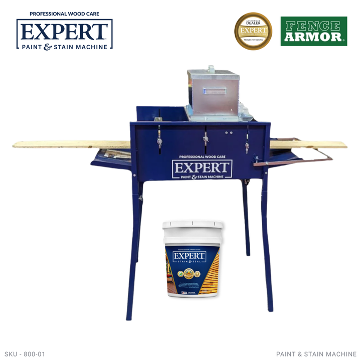 Stain Machine - EXPERT Stain & Paint Machine for Lumber EXPERT 6-Side Staining Machine for Lumber | Gravity-Fed Pre-Stain System Stain & Seal Experts Store