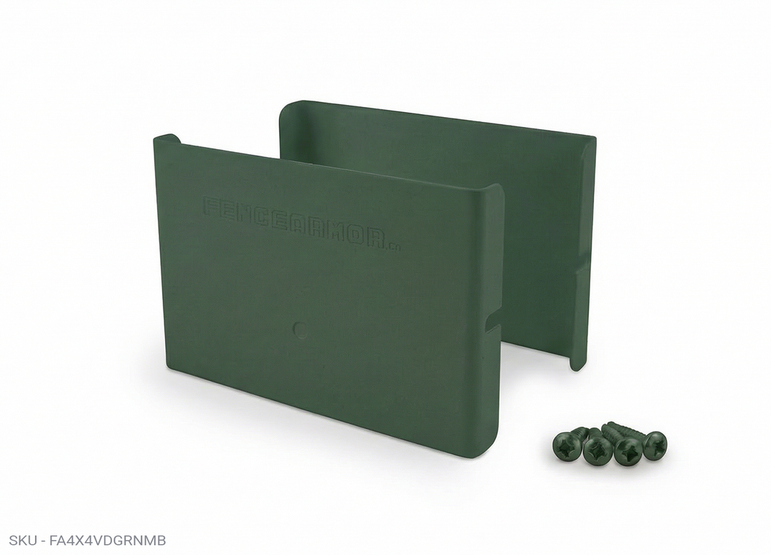 3" Tall Demi PostGuard™ Post Protection Demi Post Protection – 3˝ Tall & Fence Armor 3.50˝ x 0.50˝ / Green Demi Full Post Protection - Pairs Fence Armor