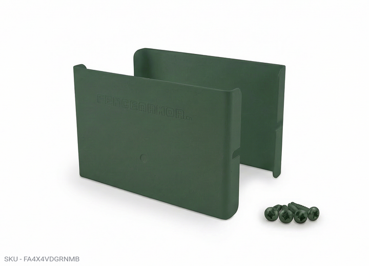 3" Tall Demi PostGuard™ Post Protection Demi Post Protection – 3˝ Tall & Fence Armor 3.50˝ x 0.50˝ / Green Demi Full Post Protection - Pairs Fence Armor