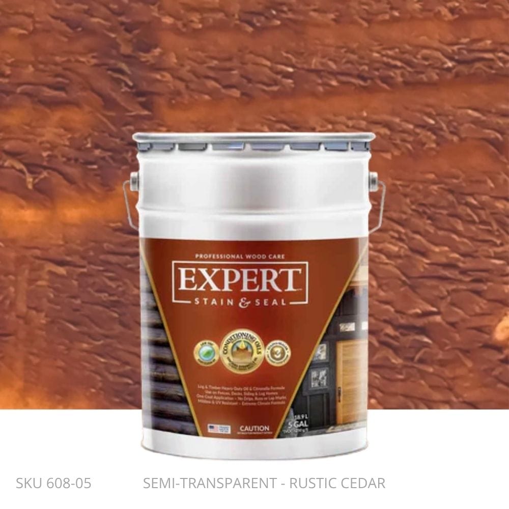 EXPERT Log & Timber Oil EXPERT Log & Timber Oil 5 Gallon Pail / Rustic Cedar New-Ornamental Post Protection - Demi Fence Armor