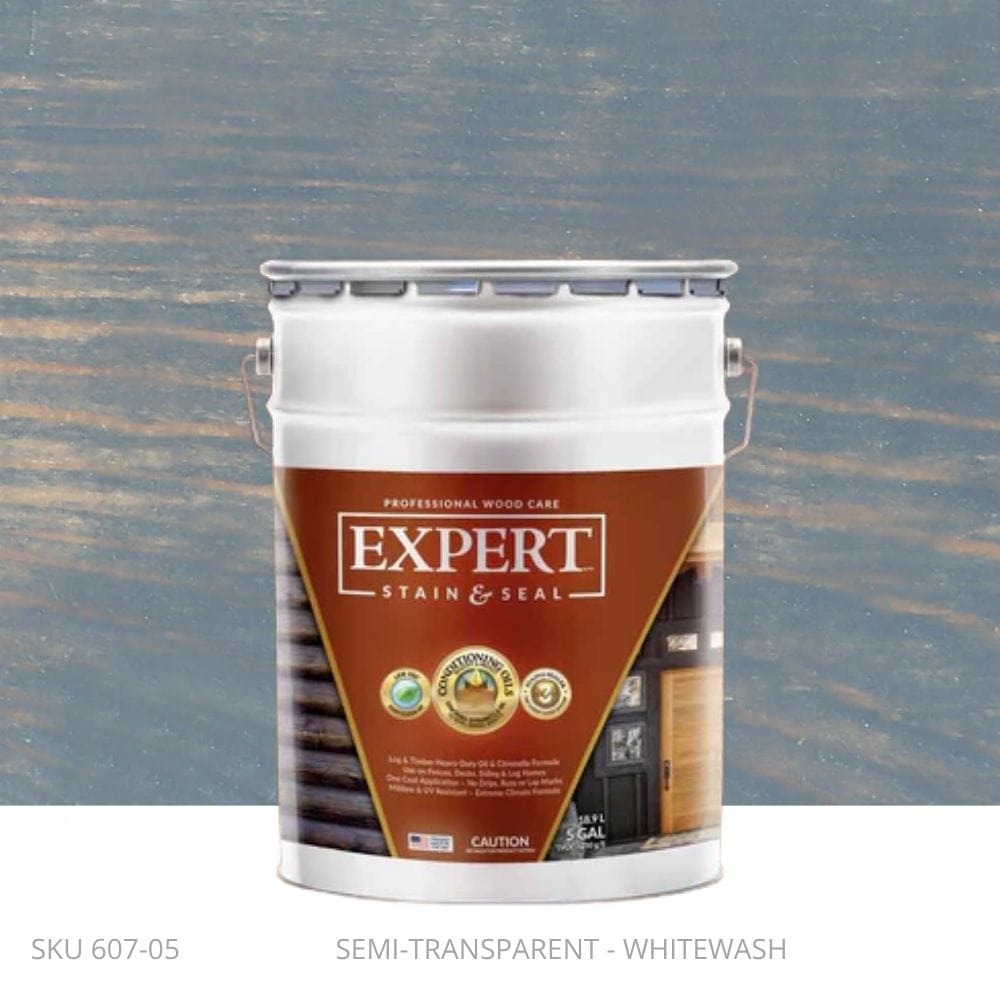 EXPERT Log & Timber Oil EXPERT Log & Timber Oil 5 Gallon Pail / Whitewash New-Ornamental Post Protection - Demi Fence Armor