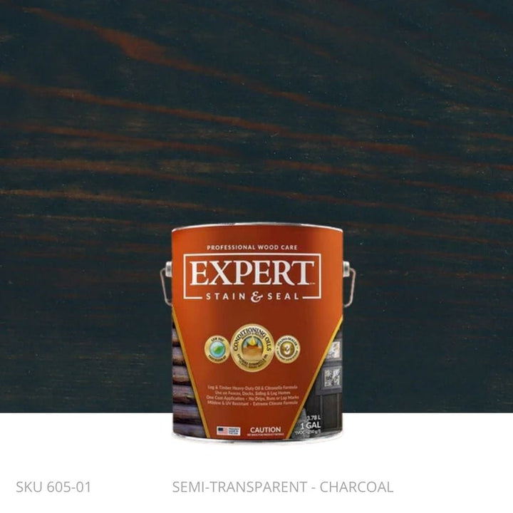 EXPERT Log & Timber Oil EXPERT Log & Timber Oil 1 Gallon Pail / Charcoal New-Ornamental Post Protection - Demi Fence Armor