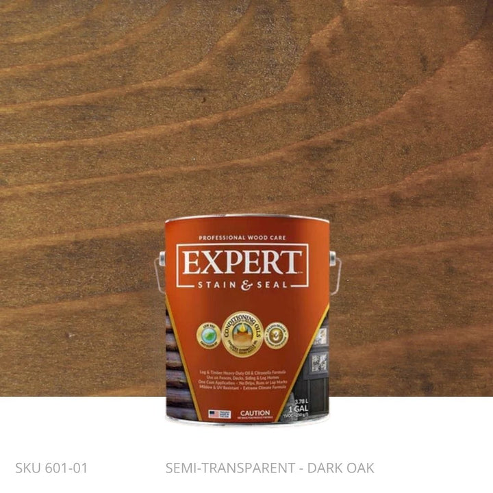 EXPERT Log & Timber Oil EXPERT Log & Timber Oil 1 Gallon Pail / Dark Oak New-Ornamental Post Protection - Demi Fence Armor