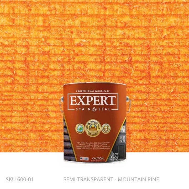 EXPERT Log & Timber Oil EXPERT Log & Timber Oil 1 Gallon Pail / Mountain Pine New-Ornamental Post Protection - Demi Fence Armor