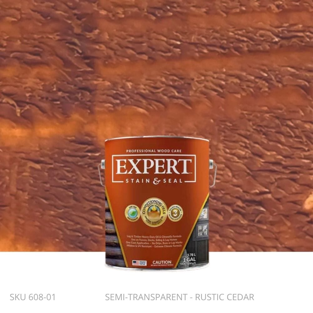 EXPERT Log & Timber Oil EXPERT Log & Timber Oil 1 Gallon Pail / Rustic Cedar New-Ornamental Post Protection - Demi Fence Armor