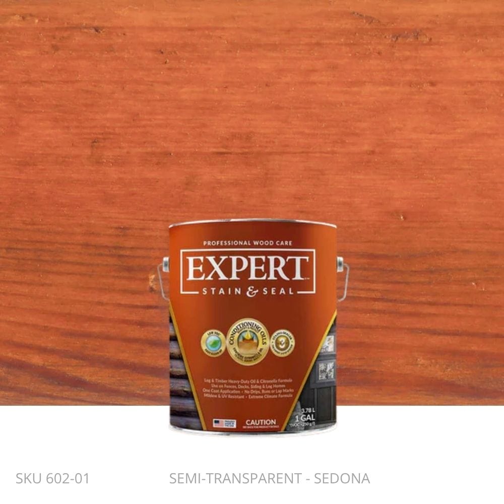 EXPERT Log & Timber Oil EXPERT Log & Timber Oil 1 Gallon Pail / Sedona New-Ornamental Post Protection - Demi Fence Armor