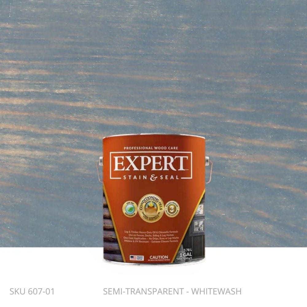 EXPERT Log & Timber Oil EXPERT Log & Timber Oil 1 Gallon Pail / Whitewash New-Ornamental Post Protection - Demi Fence Armor