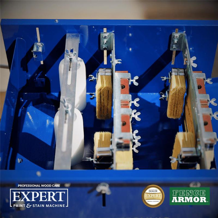 EXPERT Stain Machine Refill Kit – Complete Brush & Roller Replacement Set EXPERT Stain Machine Refill Kit – 12 Brushes & 6 Rollers Replacement Fence Armor