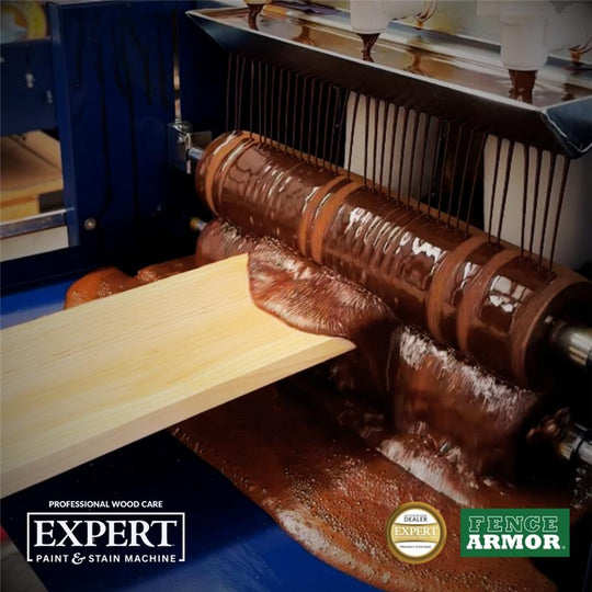 Edge Staining Machine EXPERT 6-Side Staining Machine for Lumber | Gravity-Fed Pre-Stain ...