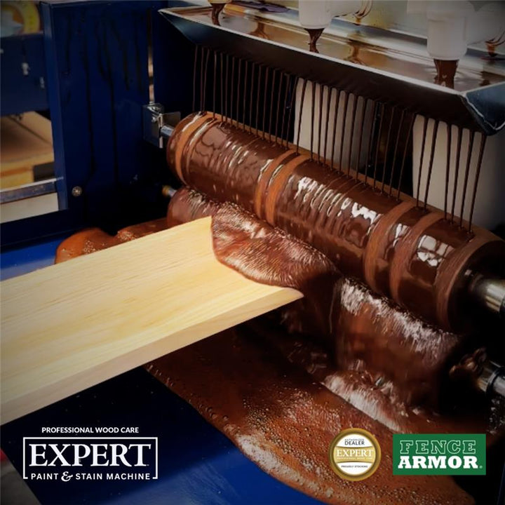 Stain Machine - EXPERT Stain & Paint Machine for Lumber EXPERT 6-Side Staining Machine for Lumber | Gravity-Fed Pre-Stain System Stain & Seal Experts Store