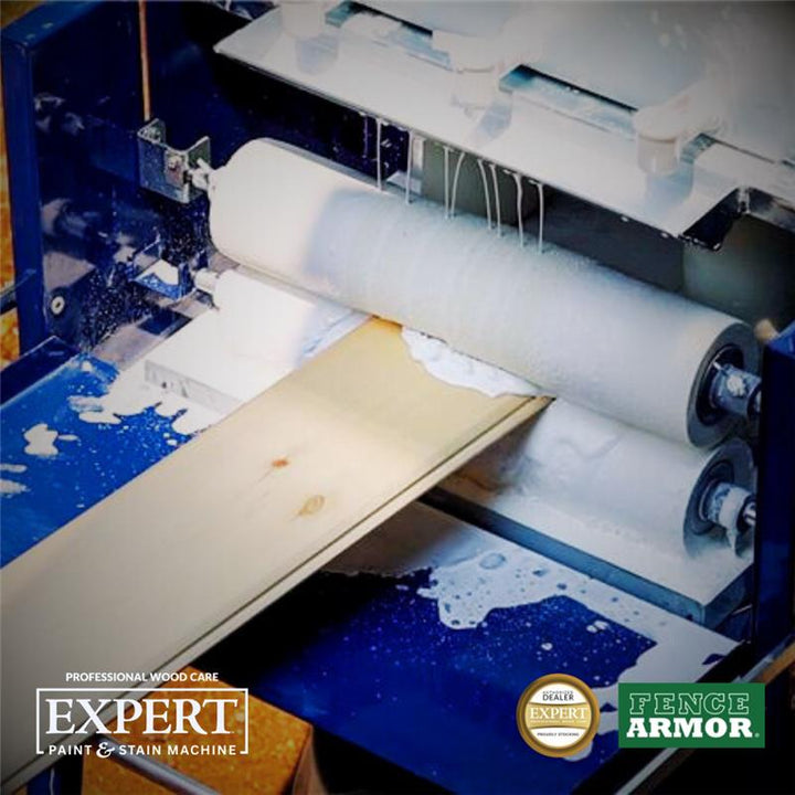 Stain Machine - EXPERT Stain & Paint Machine for Lumber EXPERT 6-Side Staining Machine for Lumber | Gravity-Fed Pre-Stain System Stain & Seal Experts Store