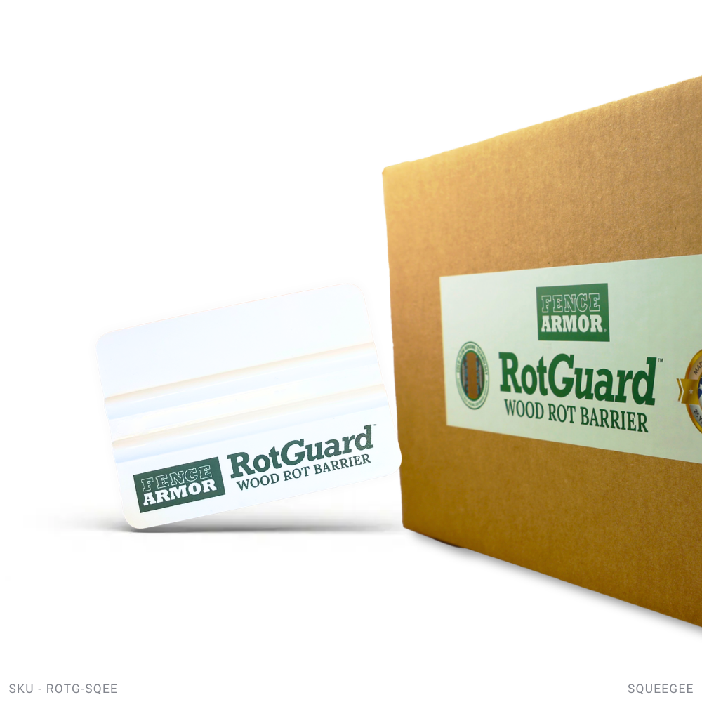 RotGuard™ 4x4 Series – Ground-Line Post Wrap RotGuard™ 4x4 Wood Post Wrap | Ground-Line Rot Barrier 4x4 Five Pack RotGuard™ self-adhesive wrap - Rot Barrier Fence Armor