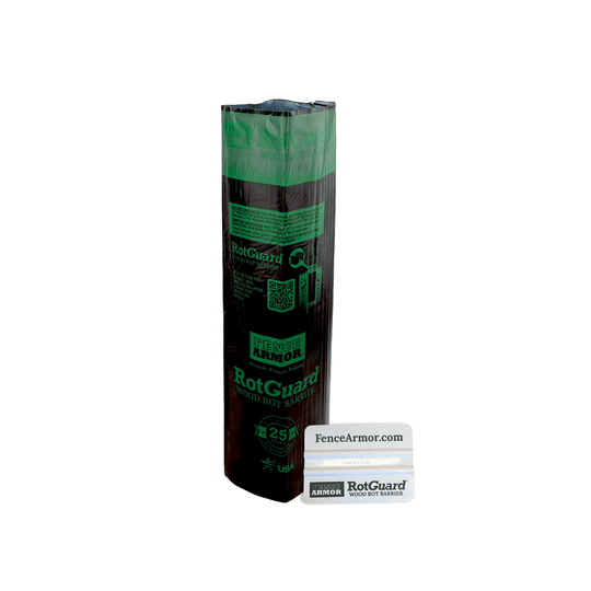 RotGuard™ 4x4 Wood Post Wrap | Ground-Line Rot Barrier – Fence Armor