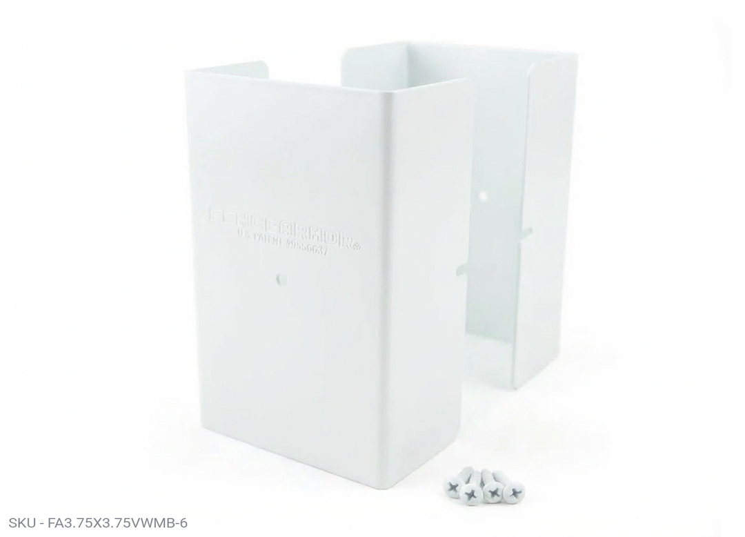 Fence Armor® Full-Protection Post Guard - 6″ Tall Upgrade 6″ Full-Protection Fence Post Guard — Repair & Protect Wood Posts 3.75" x 3.75" / White Pro Series - Pairs Fence Armor