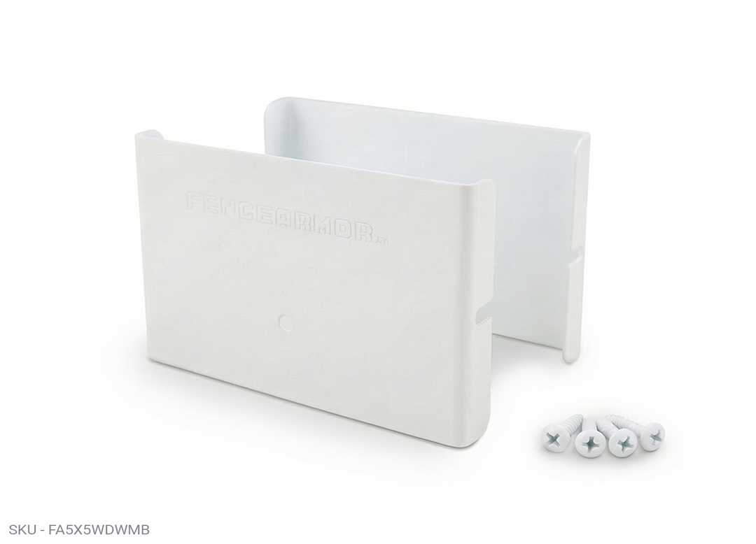 Privacy Fence Post Protection – 3˝ Tall Demi Post Protection – 3˝ Tall & Fence Armor 4.50˝ x 0.50˝ / White Demi Full Post Protection - Pairs Fence Armor